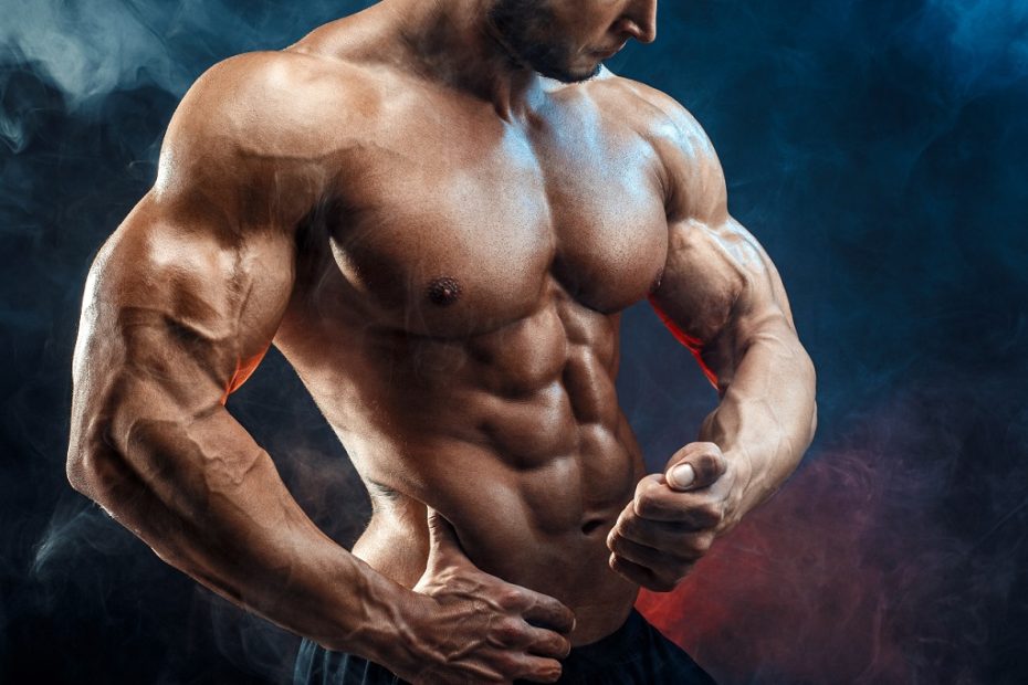 muscular man posing