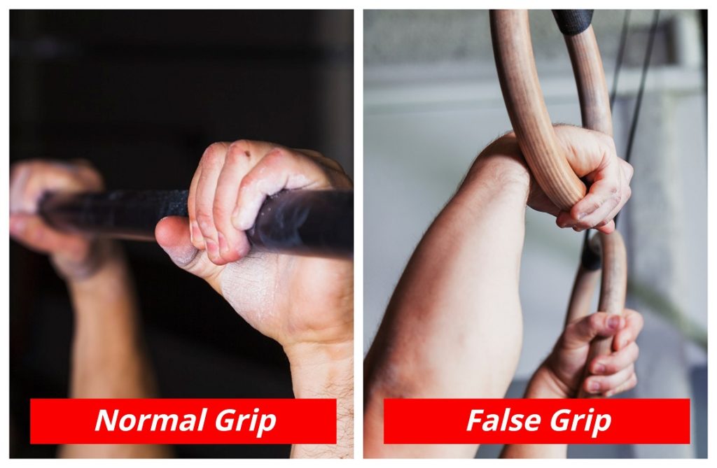 false grip vs normal grip comparison